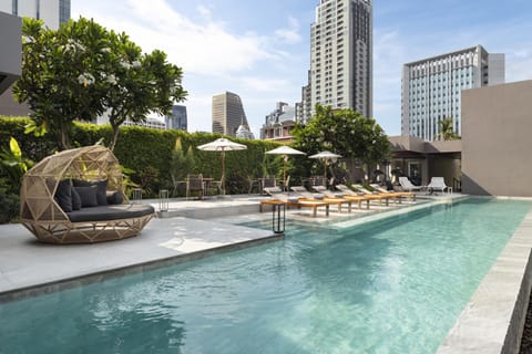 Property building, Pool view, Swimming pool