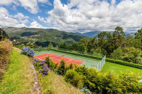 Nearby landmark, Natural landscape, Tennis court, Mountain view