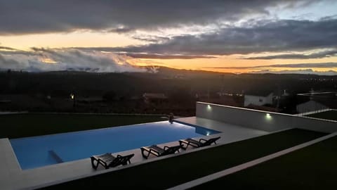 Natural landscape, Mountain view, Pool view, Swimming pool, Sunset