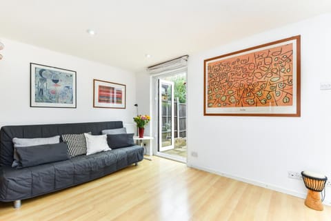 Living room, Seating area, Garden view