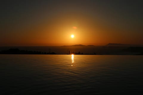 View (from property/room), Sea view, Swimming pool, Sunset