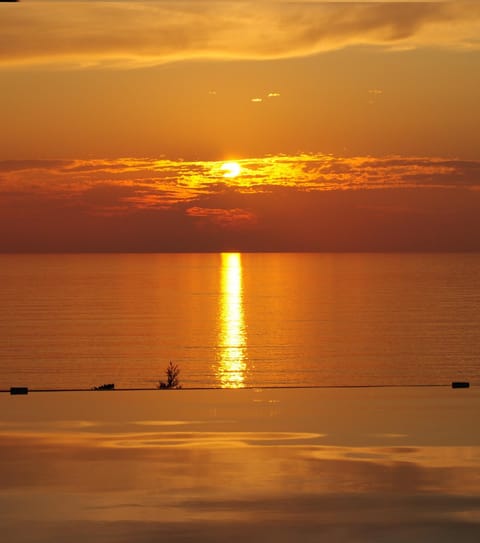 Summer, Sea view, Sunset