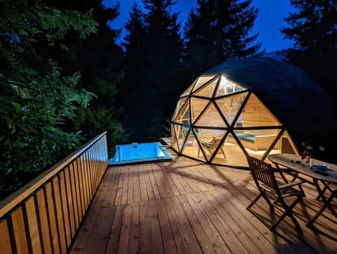 Night, Natural landscape, Pool view