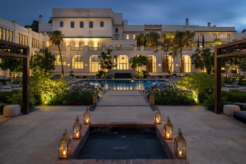 Property building, Night, Pool view