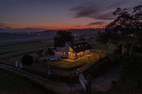 Property building, Natural landscape, Mountain view, Sunset