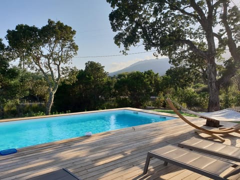 Natural landscape, Mountain view, Swimming pool