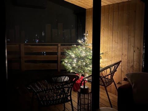 Night, Winter, Balcony/Terrace