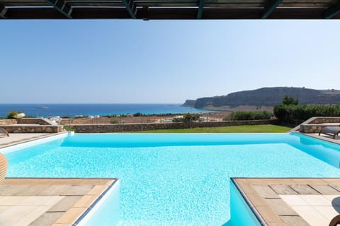 Villa Athena with Private Pool and Seaview Villa in Rhodes, Greece