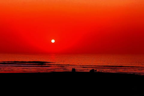 Beach, Sea view, Sunset