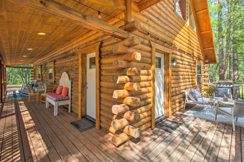 Chic Log Cabin with Large Porch, Nearby Lakes! House in Rainbow Lake