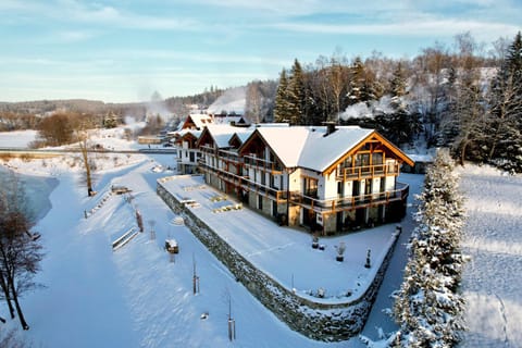 Property building, Winter, Mountain view