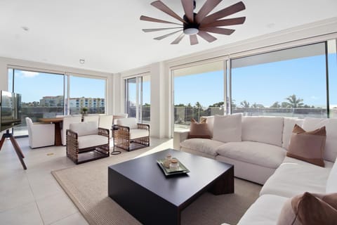 Balcony/Terrace, Living room, Sea view, fireplace