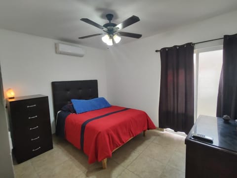 Bed, Photo of the whole room, Bedroom, fireplace, air conditioner