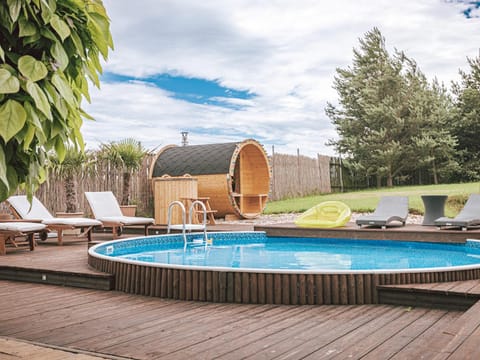 Sauna, Garden view, Pool view