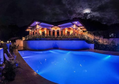 Night, Pool view, Swimming pool, Swimming pool