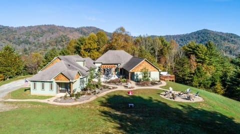 Property building, Natural landscape, Bird's eye view, Mountain view