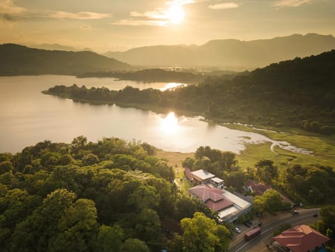 Bird's eye view, Sunset