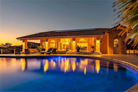 Property building, Night, Swimming pool, Sunset