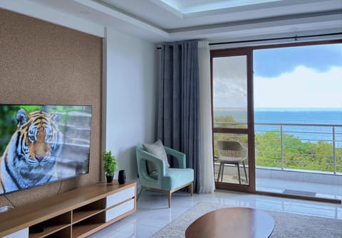 View (from property/room), Living room, Sea view