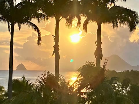 Nearby landmark, Natural landscape, Mountain view, Sea view, Sunset