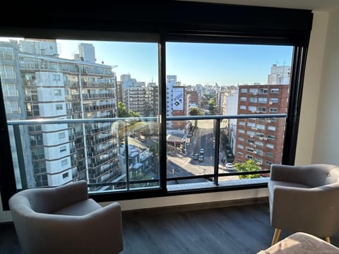 Seating area, City view