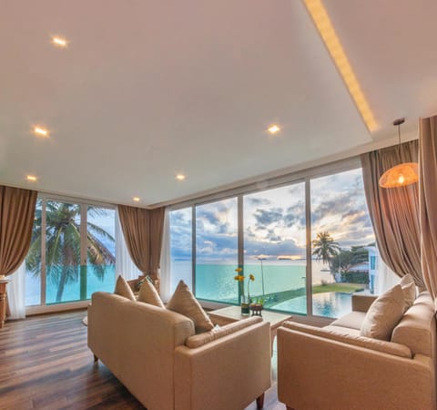 Living room, Seating area, Sea view