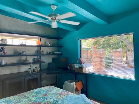 Bed, View (from property/room), Bedroom, fireplace