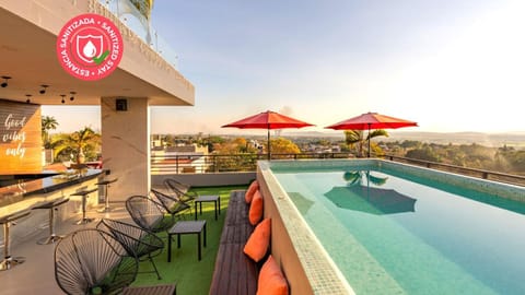 Patio, Natural landscape, View (from property/room), Swimming pool