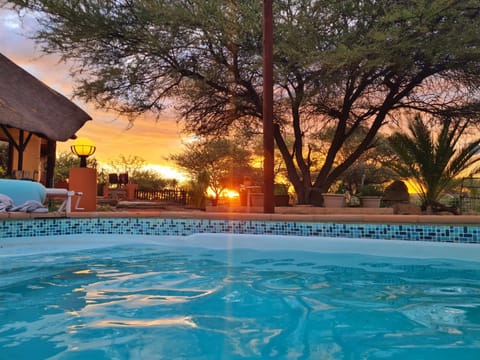 Swimming pool, Sunset