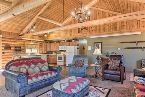 Hill City Log Cabin with On-Site Trout Fishing! House in West Pennington