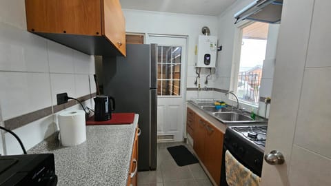 Kitchen or kitchenette, oven