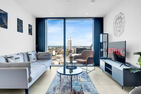 Living room, Seating area, City view