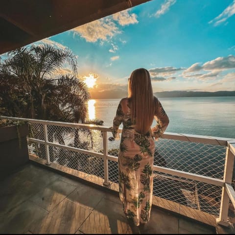 Day, People, View (from property/room), Balcony/Terrace, Sea view, Sunset