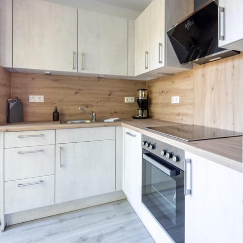 Kitchen or kitchenette, dishwasher, minibar, stove