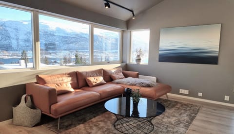 Living room, Seating area, Mountain view