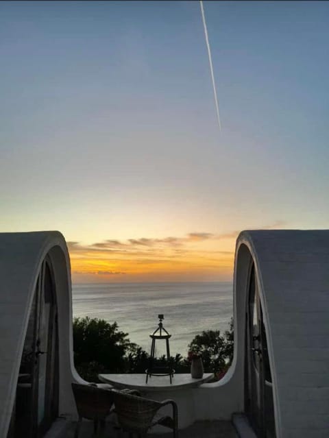 Property building, Facade/entrance, View (from property/room), Evening entertainment, Garden view, Mountain view, Sea view, Sunrise, Sunset