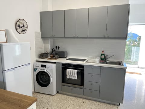 Kitchen or kitchenette, dishwasher, pet friendly, stove, washing machine