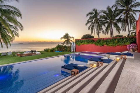 Stunning 7Bd Beachfront Villa Fully Staffed with access to St Regis 4 Seasons & More Villa in State of Nayarit