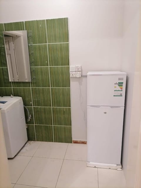 Kitchen or kitchenette, washing machine