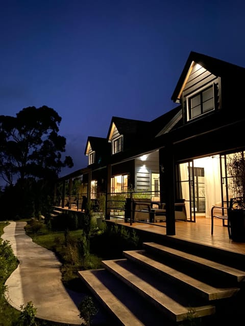 Property building, Night, Garden