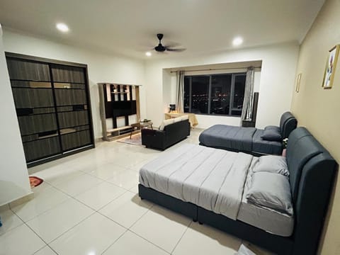 Bed, Living room, Seating area, wardrobe