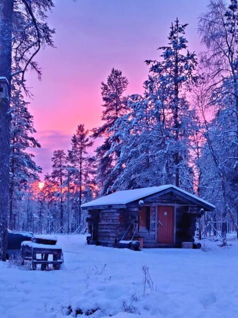 Property building, Natural landscape, Winter, Sunset