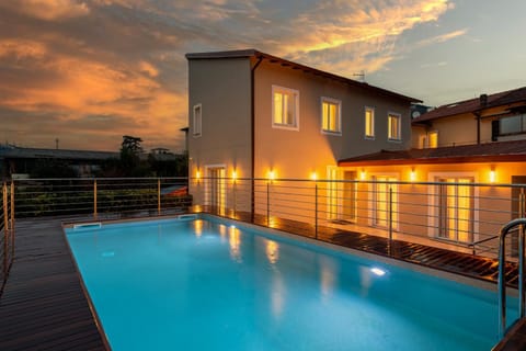 Pool view, Swimming pool, Swimming pool, Sunset