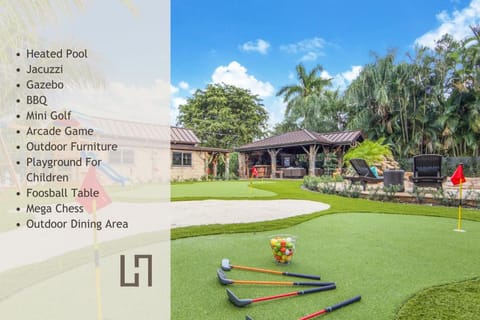 TropiCasa Paradise Near Beach-Downtown with Heated pool Mini Golf & BBQ L22 Villa in Golden Glades