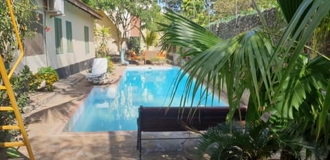 Garden view, Pool view, Swimming pool, sunbed