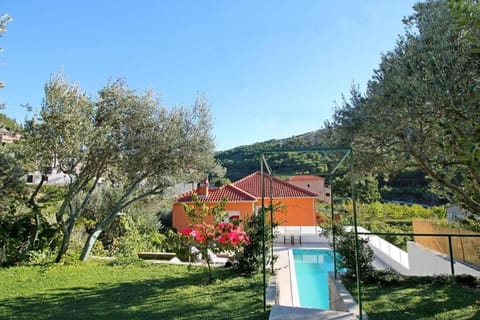 Natural landscape, Garden, Garden view, Pool view, Swimming pool, sunbed