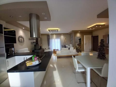 Kitchen or kitchenette, Living room, Seating area, Dining area, minibar, pet friendly, stove