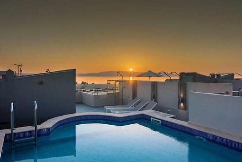 Pool view, Sea view, Swimming pool, Sunset