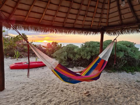 Natural landscape, Balcony/Terrace, Beach, Sea view, Sunset