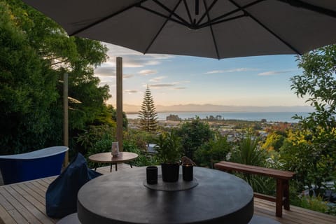 View (from property/room), Balcony/Terrace, Mountain view, Sea view